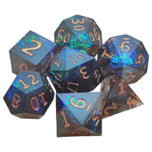Fantasy Role Playing Game Dices Set Dices Set Polyhedral Dices for Black green copper l