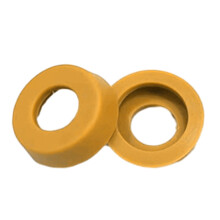 2pcsRubber Pool Cue Bottom Tail Cover Billiard Pool Cue Bottom Yellow 21.5MM large