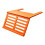 Mahjong Tile Rack with Folding Angled Display for Table Play Type C  oranges 1
