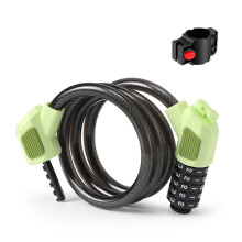 Heavy Duties 5Digits Bicycles Cable Lock, Bicycles Code Lock Cable AntiTheft Green