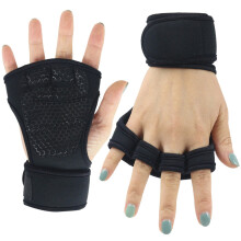 Open Gym Gloves Workout Gloves Weight Lifting Gloves for Gym Fitness Pull Up Black