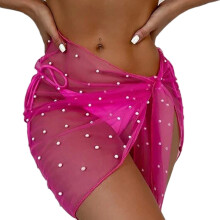 Beach Cover Ups Meshes Sarongs Swimsuit Cover Ups Pareos Coverups Swimwears Rose Red