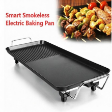 Large Teppanyaki Grill Table Electric Hot Plate Bbq Griddle Camping 1500W