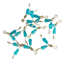 50Pcs Silicone Quick Sub Line Clamp Fishing Float Sinkers Stop Quick Splitters L
