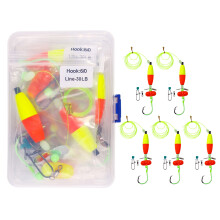 5Pcs Catfishing Rig Float Rigs Catfishing Rattle Floater Catfishing Red yellow No. 6