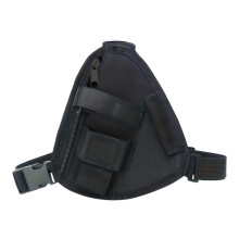 Utility Chest Bag with Front Pocket for Cycling Commute Travel Black