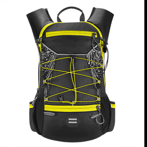 16L Hydrations Backpack Outdoor Hiking Backpack Large Capacity Running Black and yellow
