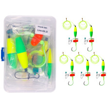 5Pcs Catfishing Rig Float Rigs Catfishing Rattle Floater Catfishing Green yellow No. 8