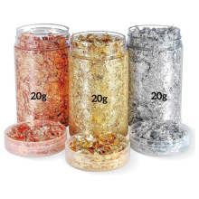 3Pcs Gold silver Foil Flakes resin DIY Casting Gilding Crafting Nail Art Decor