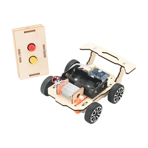 Educational Wooden Remote Control Car Set for Desktop STEM Play