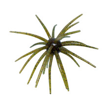 Soft Fishing Tackle with Round Center and Flexible Leg Dark green flasah Large size 11cm