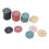 100Pcs Casino Poker Chip Game Chip Teaching Coin Small Learning Small Denomination 1