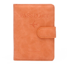 Multiple Pockets Passport Holder Travel Wallet Case Organiser for Credit Cards Orange