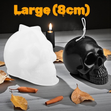 Skull Candle Moulds 3D Silicone Resin Soap Molds Skeleton Wax Making Halloween