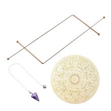 Spiritual Coppers Divining Rods With Crystal Pendulum And Divination Mat