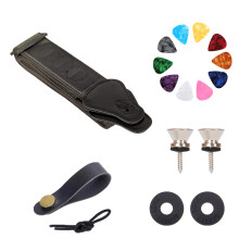 Stylish Adjustable Cotton Guitar Strap with Strap Locks Suitable for Musicians Green
