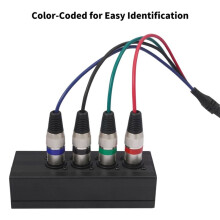 4 Channel XLR Male to Female Snake Cables Microphone Patch Cable 3Pin XLR Speaker Cable for Live, Recording, Studio