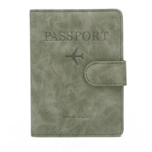 Passport Holder PU Leather Passport Holder Cover Wallet Case Organizer for Cards Green