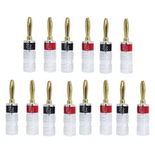 14pcs Banana Plugs Gold Plated Banana Connector Audio Jack Connector for Audio Jack Speaker Plugs