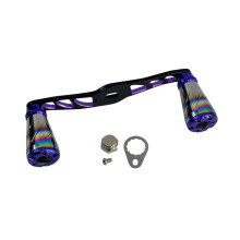 Fishing Handle Replacement with Two Knobs for Service Use Tasks Purple