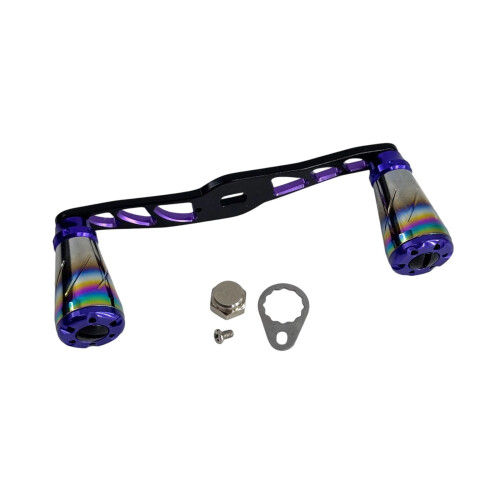 Fishing Handle Replacement with Two Knobs for Service Use Tasks Purple