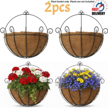 2x Wall Hanging Planter Garden Flower Pot Plant Basket Outdoor Indoor Home Decor