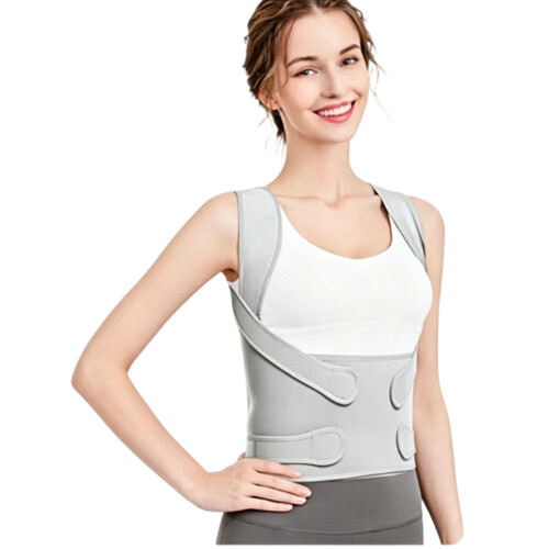 Upper back support wrap with vented panel for reading and routine use L