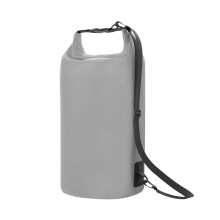 Outdoor Waterproof Dry Bag 500D PVC Roll Top Closure For Rafting Hiking Swimming Grey 25L
