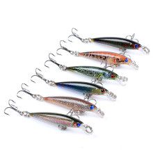 6Pcs Fishing lures Trout Chub Perch Pike Minnow Mini Countdown Crank Bait 2.2g