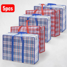 5 Jumbo Laundry Bags Zipped Reusable Large Strong Storage Moving Bag Heavy Duty