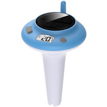 Thermomètres de Piscine Numériques Sans Fil Flottants Solaires avec Lectures Claires, Adaptés pour Mesurer les Températures dans la Piscine