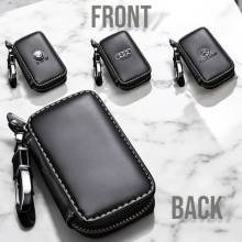 Personalised Custom Genuine Leather Car Key Chain Holder Cover Remote Fob Case