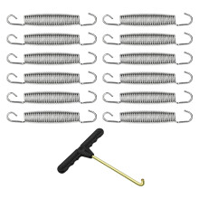 Metal Spring Replacement Set with T-Hook Tool for Home Fitness Upkeep Tasks 15cm