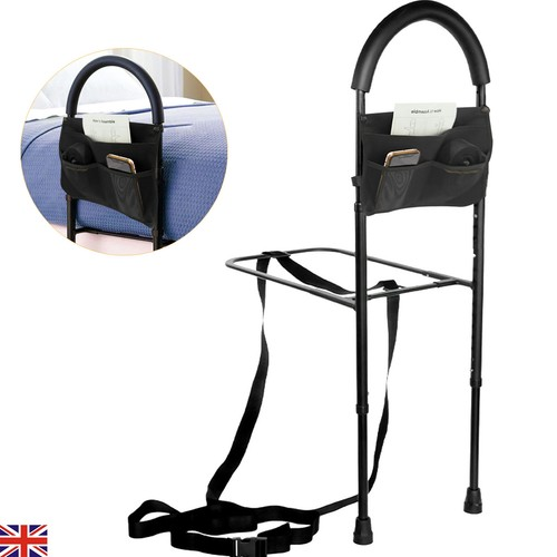 Bed Assist Safety Rail Adjustable Mobility Aid With Detachable Storage Pouch UK