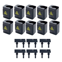 10 Stuks Extruder Verwarmblok Siliconen Hoes en 6 Stuks Mondstukborstel voor Flashforge Creator 5/Creator 5 Pro 3D-Printer