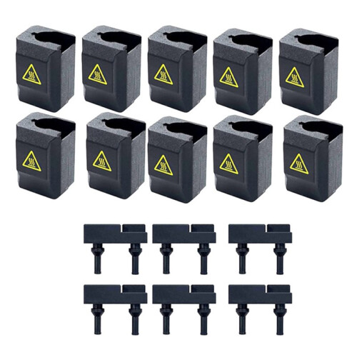 10pcs Extruder Heating Block Silicone Cover Sock and 6PCS Nozzle Brush for FLASHFORGE Creator 5/Creator 5 Pro 3D Printer