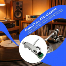 Universal Phono Cartridge Mount with AT-3600L Magnetic Cartridge Stylus Pre-Mounted for LP Vinyl Record Player B
