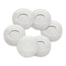 Almohadillas de Pulido de 9-10", Bonetes de Lana de Cordero para Detallado con Banda Elástica Ajustada, Reutilizables y Lavables, para Muebles de