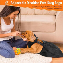Sacs de Traîne pour Chiens pour Pattes Arrière Paralysées, Sacs de Traîne Ajustables pour Animaux Handicapés, Sac de Protection Respirant pour