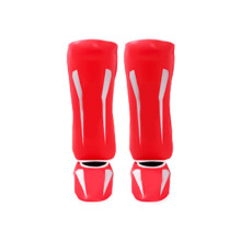 Foam Protections Leg Foot Protector for Martial Art Sparring Boxing Shin Guards Red S