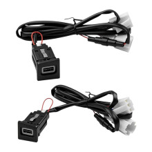 1Pair Car Fast Charging Socket Charger Adapter Cable 80cm for CC 11-12 B6 Phone Outlet Power QC3.0 USB Socket