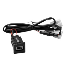 Auto USB Snelladen Poort QC3.0 Oplader Adapterkabel 80 cm voor CC 2011-2012 B6 Telefoonstopcontact Voeding Socket L