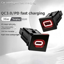 Car USB Fast Charging Port QC3.0 Charger Adapter Cable 80cm for CC 2011-2012 B6 Phone Outlet Power Socket R