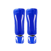 Fitness Shin Guards Kickboxing Muay Thai Training Pad Foam Leg Foot Protector Blue L