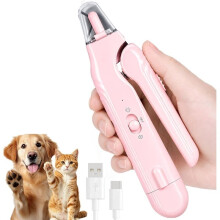 2-in-1 Dog Nail Grinder & Dog Nail Clippers Trimmers for Large Medium Small Dogs Cats Pets Claw Trimmer with LED