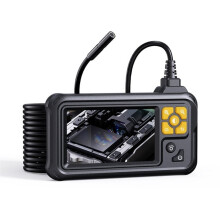 Endoscope Camera with Light 1080P HD Borescope Inspection Camera with LED Lights 4.3" Screen 5m Semi-Rigid Cable