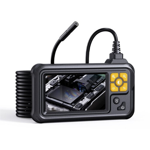 Endoscope Camera with Light 1080P HD Borescope Inspection Camera with LED Lights 4.3" Screen 5m Semi-Rigid Cable