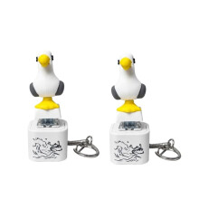 2PCS for Seagull Button Keychain Rechargeable Clicker Toys Stress Relief Sound&Colorful LED Light Cute Gadget for Adults
