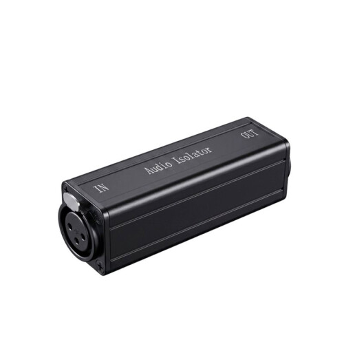 Professional XLR Audio Isolator Noise Filter, Audio Ground Loop Hum Noise Eliminator Single Channel