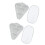 Waist Support Accessory Pads, 4Piece Lumbar Insert Set for Commute Use T massage c 1